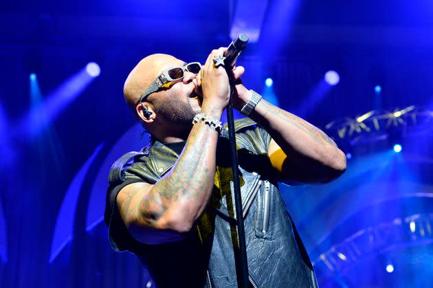 Flo Rida performs during the 65th Grammy Awards in February.