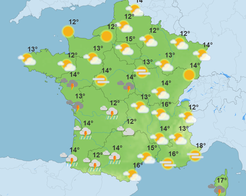 Météo de dimanche 20 mai au matin 