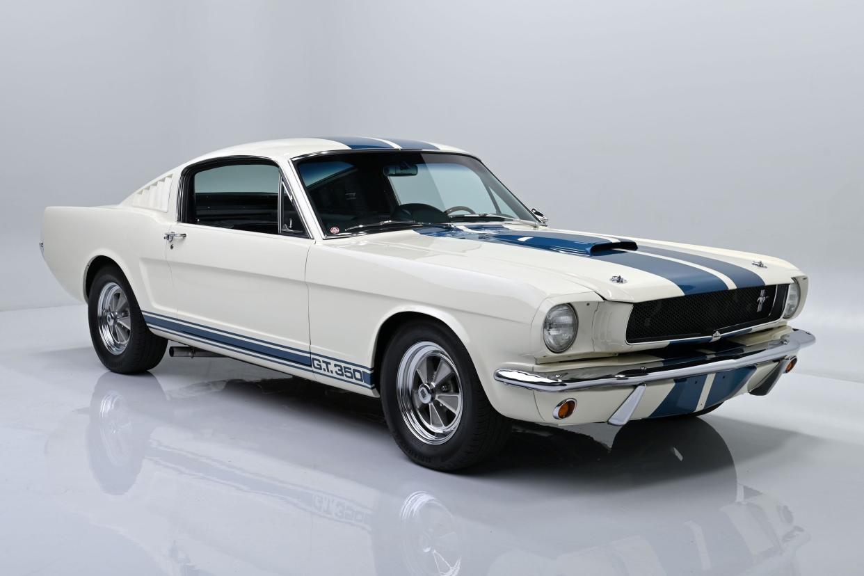 This 1965 Shelby GT350 is from a limited production of 562 units for its model year, and notably, one of the final eight crafted in 1965, according to Barrett-Jackson auction company, which is scheduled to sell the collector car on Saturday, Jan. 27, 2024.