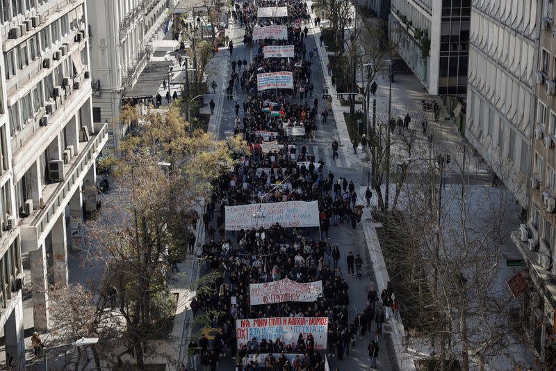 Demonstration against the operation of private universities in Athens