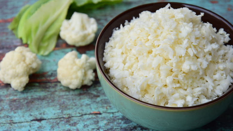 Bowl of cauliflower rice