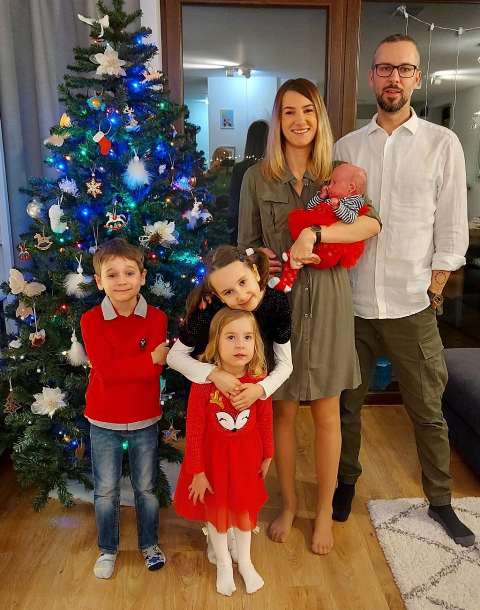 The Kadlecik family at Christmas in 2020 (Natalia and Martin Kadlecik)
