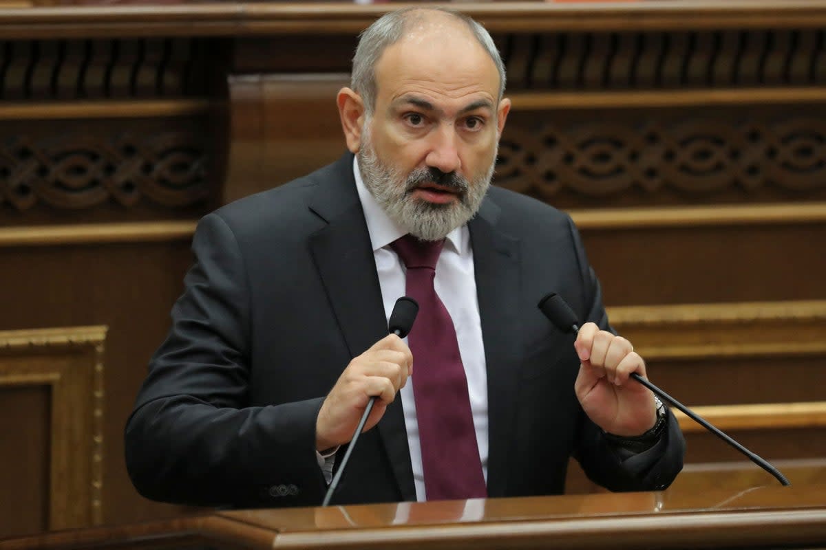Armenian prime minister Nikol Pashinyan addresses parliament in Yerevan on 13 September, 2022. (National Assembly of the Republi)