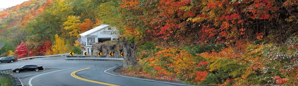 Once a Native American trade route, the Mohawk Trail offers breathtaking scenery through the Berkshire Mountains.