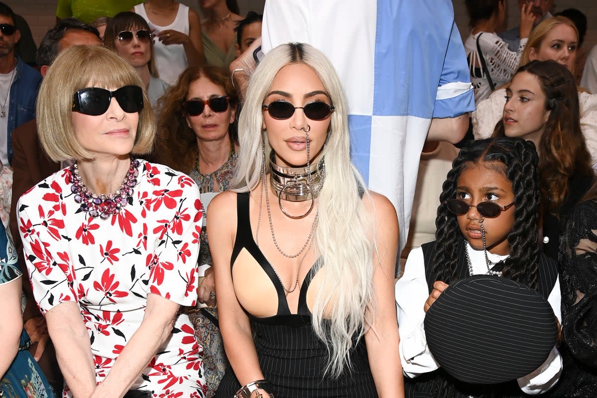 Anna Wintour, Kim Kardashian and North West  (Getty Images)