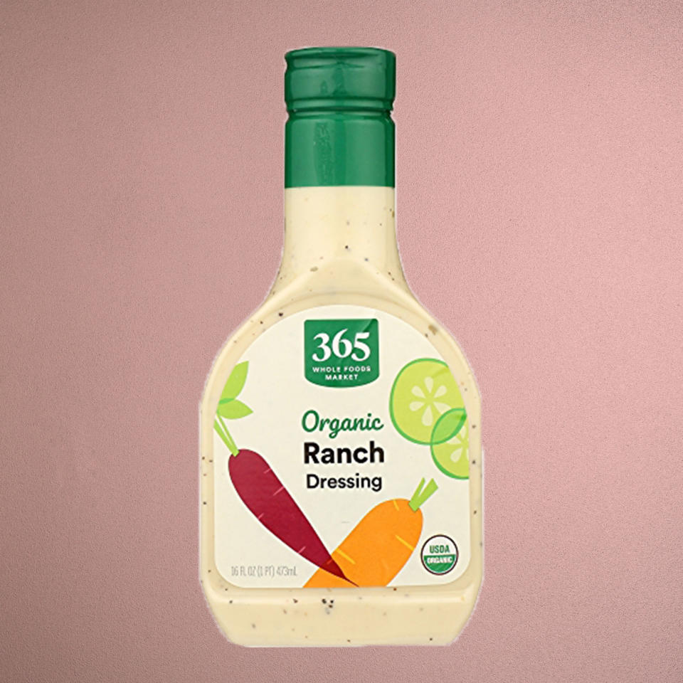 bottle of 365 organic ranch dressing (Whole Foods)