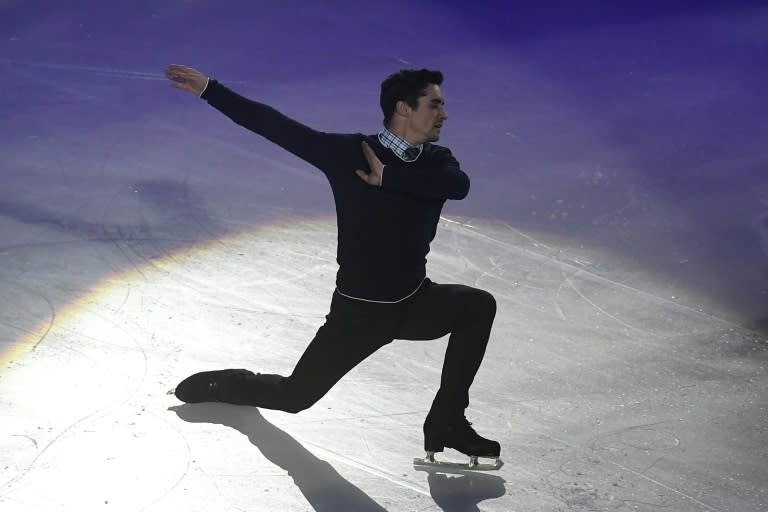 Spain's Javier Fernandez performs during the closing ceremony of the ISU Grand Prix of Figure Skating in Paris on November 13, 2016