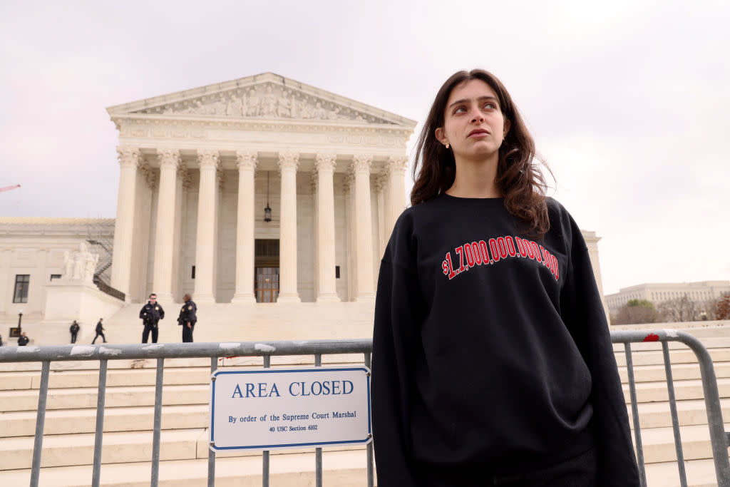 Student Loan Borrowers And Advocates Gather For The People's Rally To Cancel Student Debt During The Supreme Court Hearings On Student Debt Relief