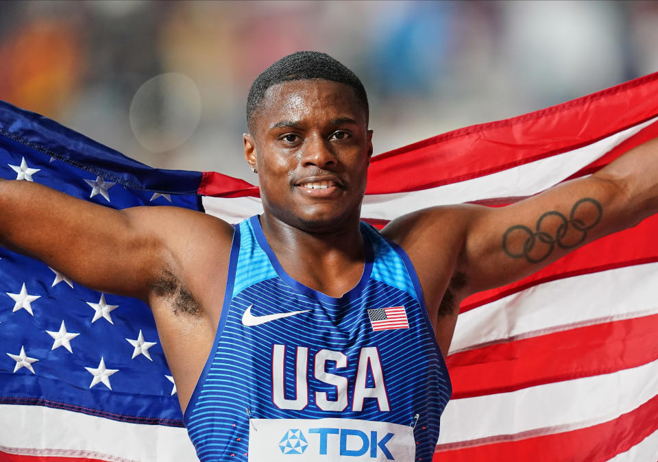 Christian Coleman could have proudly flown the American flag at the Olympic men's 100-meter final. (Photo by Ulrik Pedersen/NurPhoto via Getty Images)