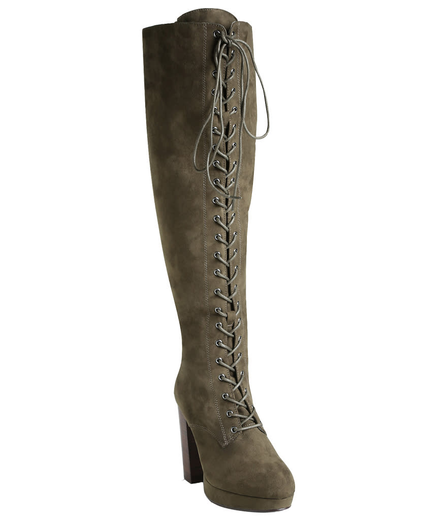 Torrid Green Lace Up Platform Boot