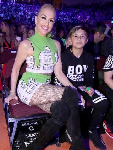 <p>Chris Polk/KCA2017/Getty </p> Gwen Stefani and Kingston Rossdale at Nickelodeon's 2017 Kids' Choice Awards