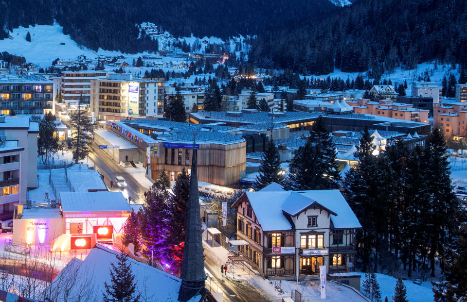 A general view shows Davos Congress Centre, the venue of the World Economic Forum (WEF) 2023, in the Alpine resort of Davos, Switzerland, January 14, 2023. REUTERS/Arnd Wiegmann