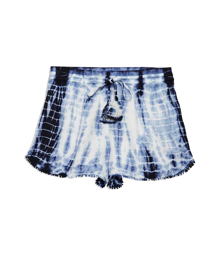 <p>Update your loungewear with a chic pair of tie-dye shorts.<br>Tie Dye Trim Shorts, $40, <a rel="noopener" href="https://fave.co/2xgLfzn" target="_blank" data-ylk="slk:topshop.com;elm:context_link;itc:0;sec:content-canvas" class="link ">topshop.com</a> </p>