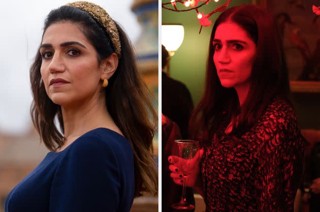 Leila Farzad in Kaos (left) and I Hate Suzie (right)