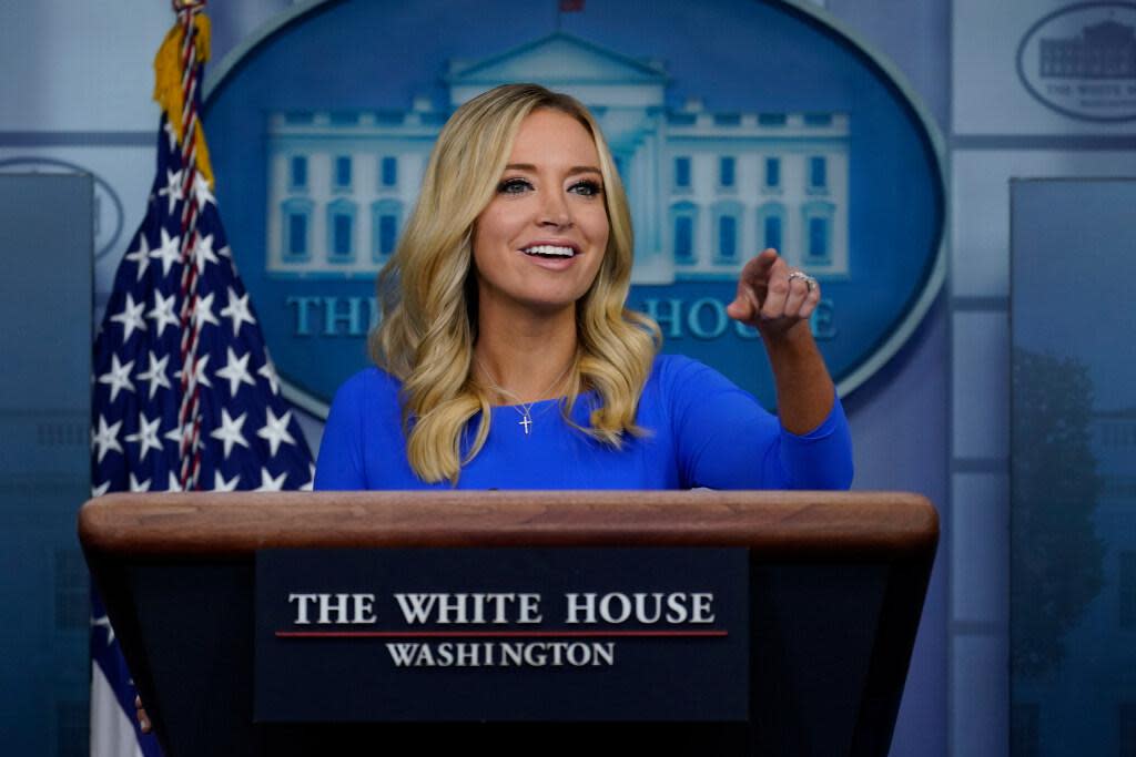 White House Press Secretary Kayleigh McEnany mistakenly called Supreme Court nominee Amy Coney Barrett a Rhodes Scholar, much to the delight of Twitter users and many Rhode Islanders.