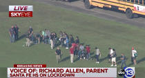 <p>Screengrab of scene of a shooting at Santa Fe High School in Santa Fe, Texas, May 18, 2018 (Video still: KTRK-TV ABC13) </p>