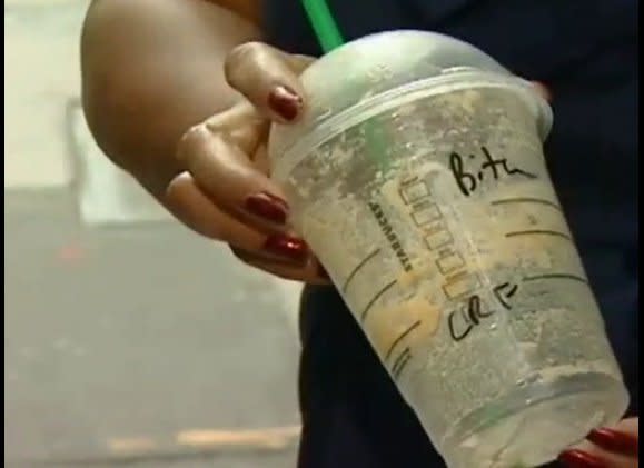 A formerly loyal Starbucks customer found <a href="http://www.huffingtonpost.com/2011/09/27/bitch-starbucks-cup_n_983681.html" target="_hplink">something unexpected</a> on her morning drink in September.    Vicki Reveron told WABC that the word "bitch" was scrawled across the cup she was served at a Starbucks in New York City.    "It says b--ch, my name is not b--ch, it's Vicki," Reveron said.