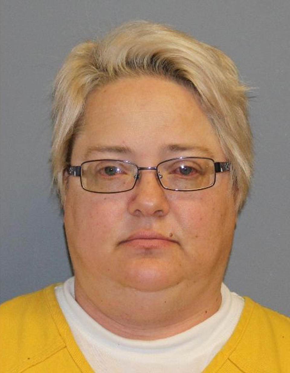 FILE - In this photo released July 13, 2022, by the Mesa County Sheriff's Office is Sandra Brown. The former elections manager accused of helping a Colorado clerk charged with tampering with voting equipment plans to plead guilty under an agreement with prosecutors. Brown is scheduled to be in court Wednesday, Nov. 30, 2022. (Mesa County Sheriff's Office via AP, File)