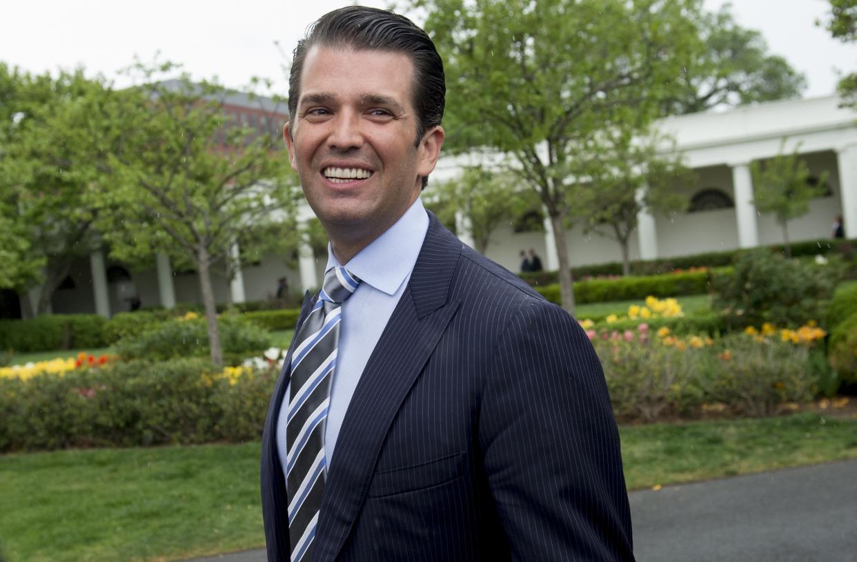 Donald Trump Jr., pictured in 2017, documented his pampering. (Photo: Saul Loeb/AFP/Getty Images)