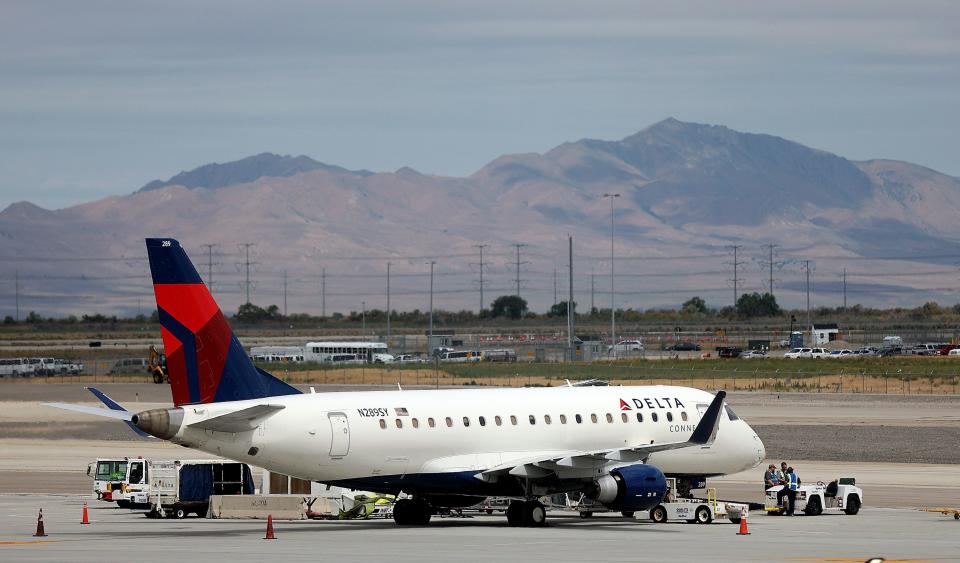 A Delta plane is pictured outside of the Salt Lake City International Airport in Salt Lake City on Tuesday, June 20, 2023. | Kristin Murphy, Deseret News