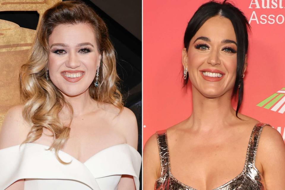 <p>Monica Schipper/Getty;Francis Specker/CBS via Getty</p> Kelly Clarkson; Katy Perry