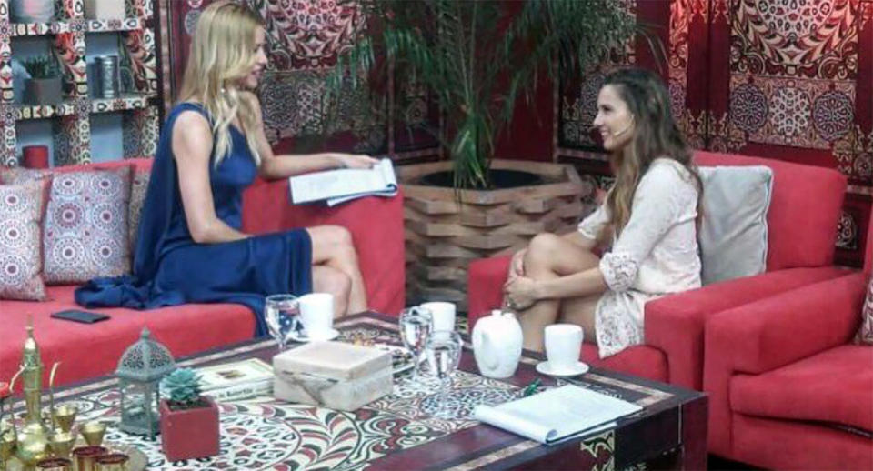 Nicole Neumann entrevistó a Pampita en su programa de KZO. Foto: Twitter/canalkzo.