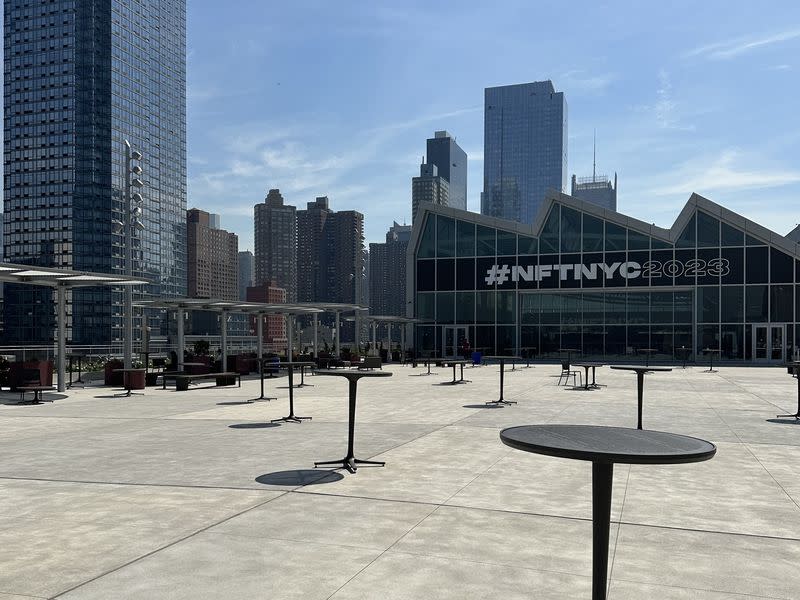 Javits Center roof (Cam Thompson/CoinDesk)