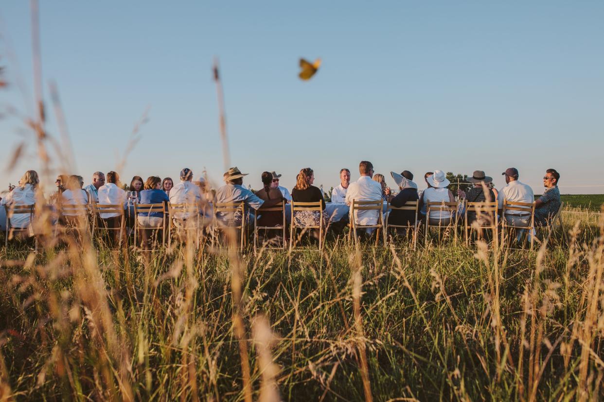 A previous "Outstanding in the Field" feast at Pinnacle Farms in Phoenix, AZ.