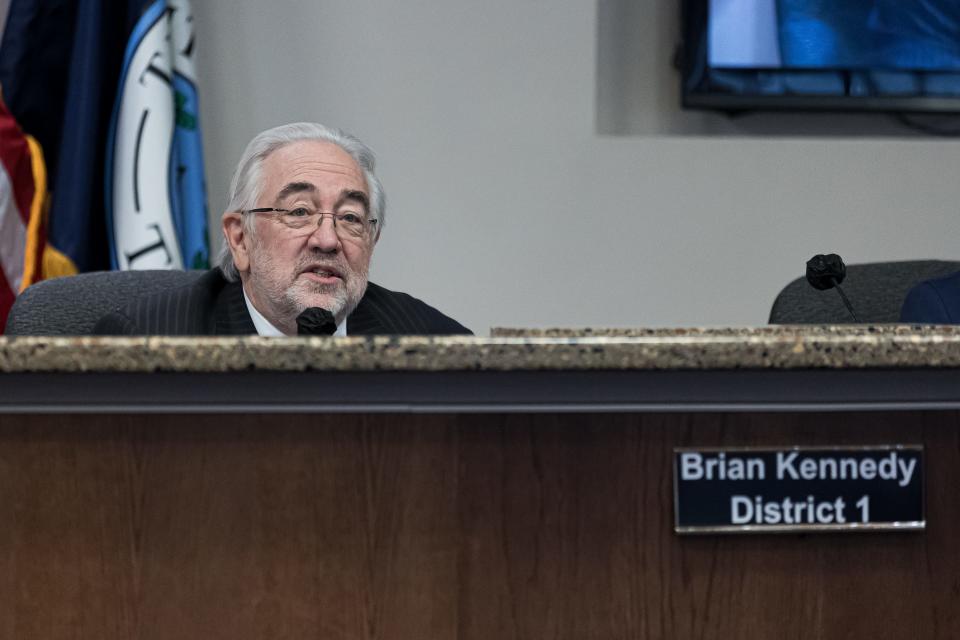 District 1 city Rep. Brian Kennedy speaks during the council meeting on Tuesday, Jan. 30, 2024, at El Paso City Hall.