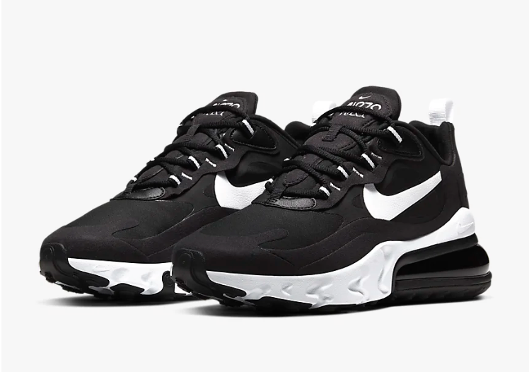 Women's Nike Air Max 270 React (Black/White)