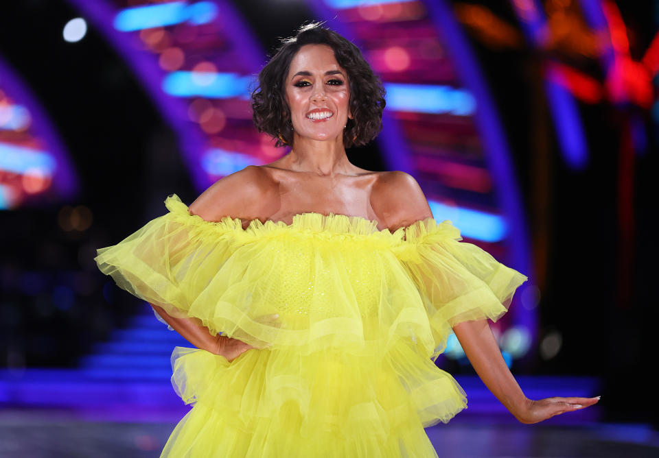 BIRMINGHAM, ENGLAND - JANUARY 19: Janette Manrara poses during the 'Strictly Come Dancing: The Live Tour 2023' photocall at Utilita Arena Birmingham on January 19, 2023 in Birmingham, England. (Photo by Cameron Smith/Getty Images)