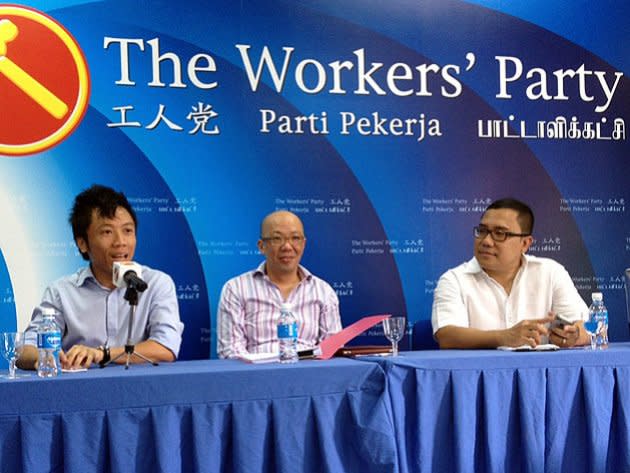 Nizam Ismail (right) was one of the speakers at the Workers' Party Youthquake Seminar (Yahoo! photo)