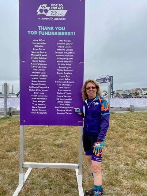 Ann Whaley-Tobin, 72, was one of the top fundraisers at this year's Ride to End Alzheimer's - New England, raising roughly $2,000.