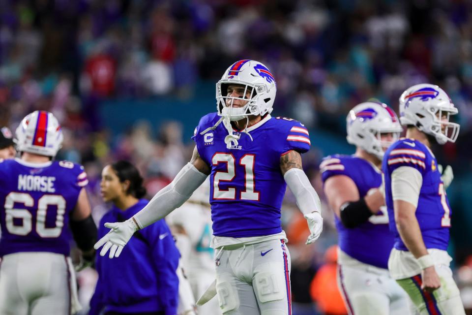 Jordan Poyer played seven seasons for the Buffalo Bills, earning first-team All-Pro honors in 2021 and a Pro Bowl selection in 2022.