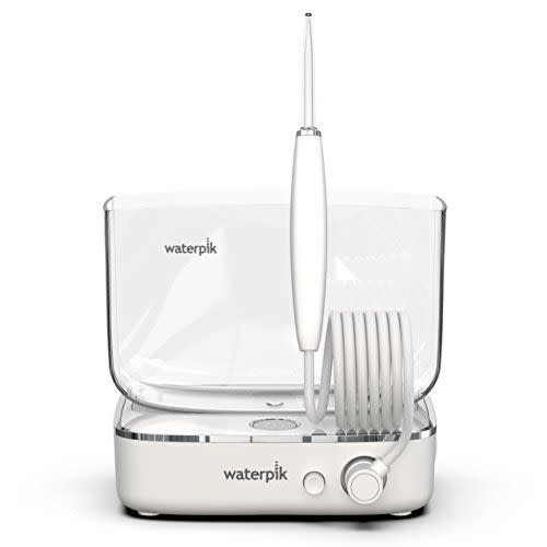 6) Waterpik Sidekick Portable Water Flosser Perfect for Travel & Home, White/Chrome