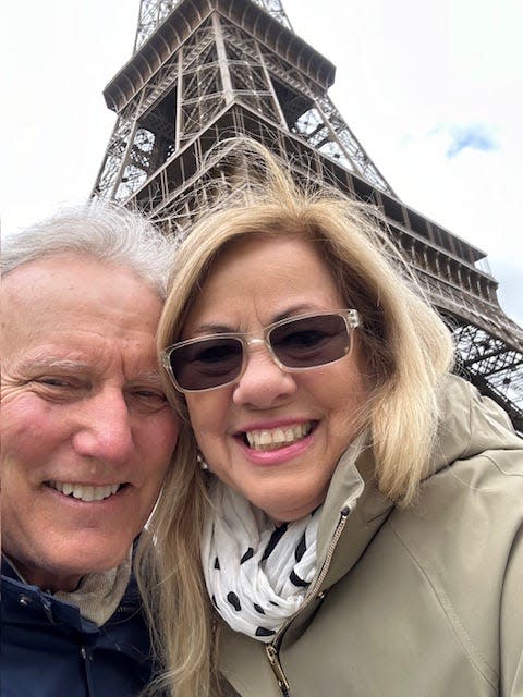 Sandy Sikorski and Ken Steinkamp in April 2024. The pair got married on April 14 and then went to Paris, France.