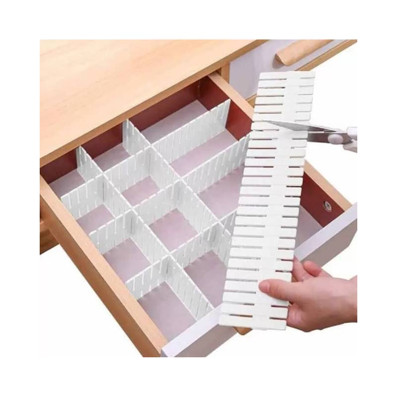 8 Pcs Adjustable DIY Drawer Divider Storage Organizer Separator