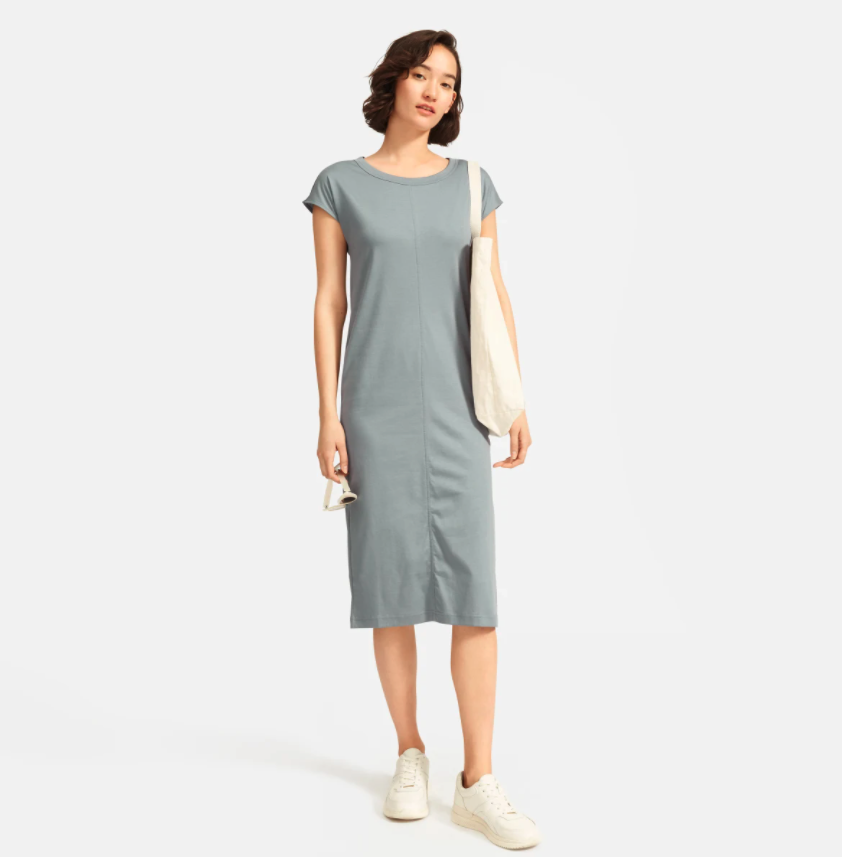 The Luxe Cotton Side-Slit Tee Dress. Image via Everlane.