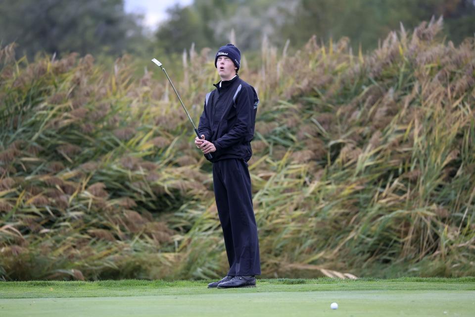 Morgan High School’s Lance Loughton Jr. competes in the 3A state tournament at Meadow Brook Golf Course in Taylorsville on Thursday, Oct. 12, 2023. | Laura Seitz, Deseret News