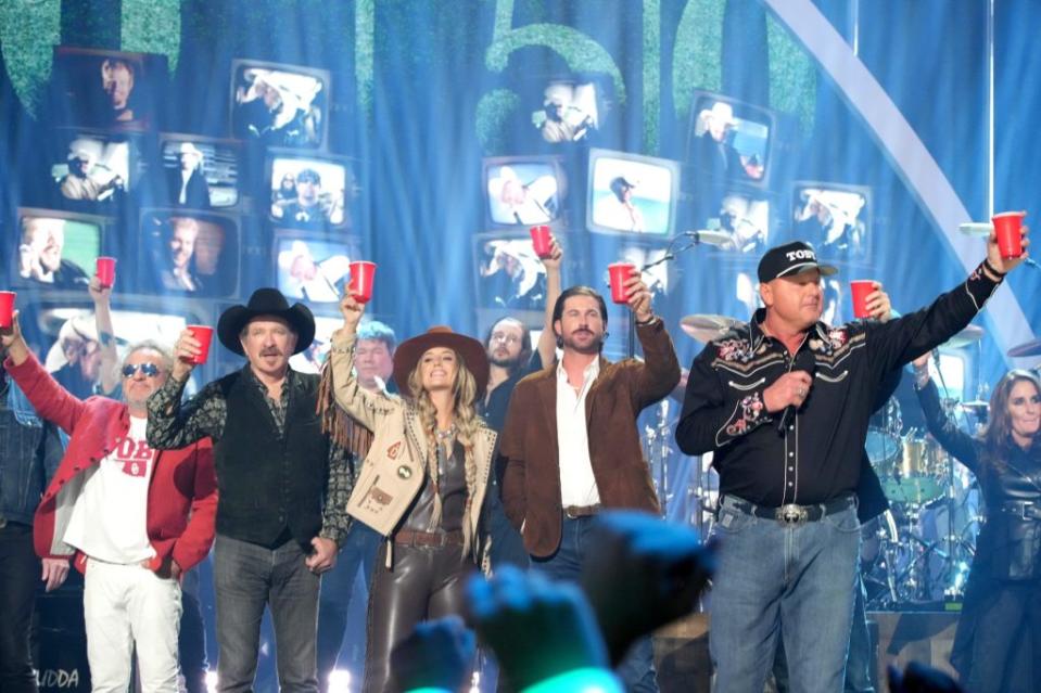 Some of Keith’s longtime pals read out loving memorials in his honor. Getty Images for CMT