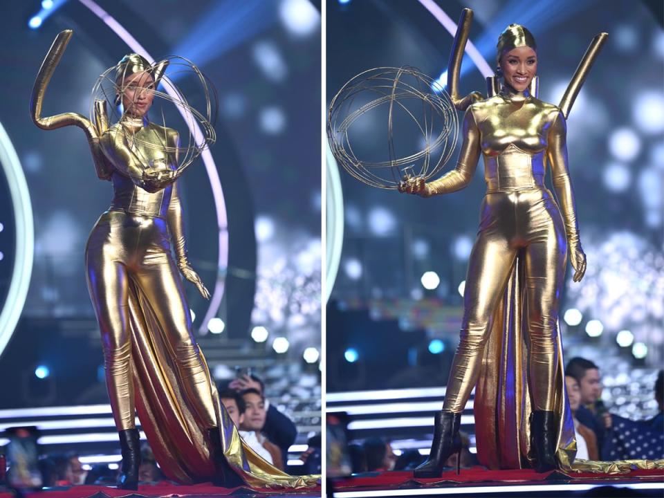 Miss USA participates in the 2021 Miss Universe National Costume Contest.