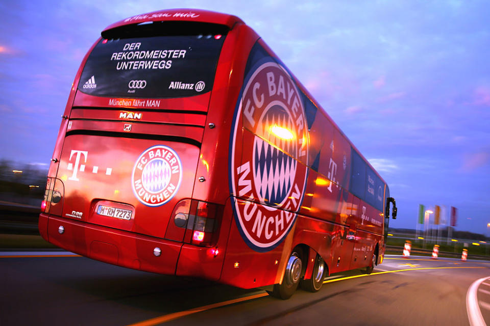 Der Bus des FC Bayern wird bis nach Glasgow fahren