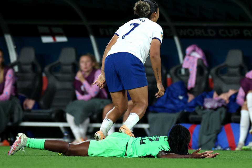 Lauren James has apologised to Michelle Alozie over the red-card incident (Isabel Infantes/PA) (PA Wire)