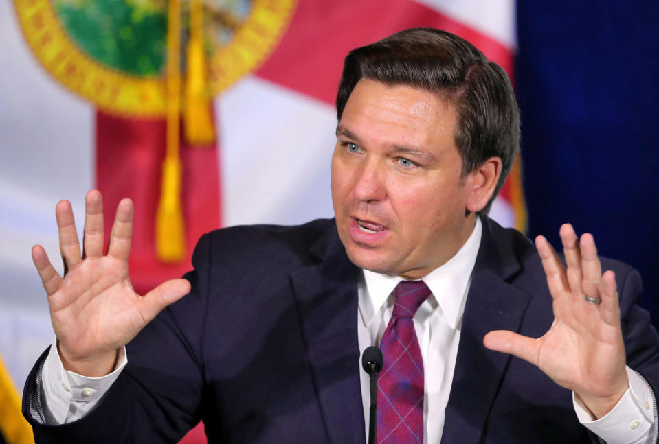 Ron DeSantis, an ally of President Trump, is the governor of Florida, which might be the election's most consequential state. (Joe Burbank/Orlando Sentinel/TNS via Getty Images)