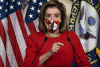 House Speaker Nancy Pelosi, of Calif., speaks during her weekly briefing, Friday, Dec. 4, 2020, on Capitol Hill in Washington. (AP Photo/Jacquelyn Martin)