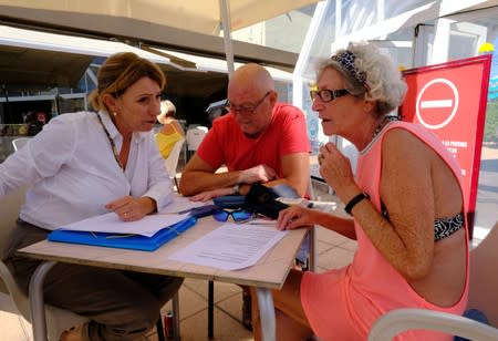 Karen Maling Cowles from Benidorm's British Business Association inform British residents about health care insurance after upcoming Brexit in Benidorm