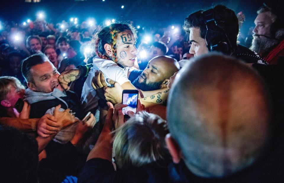 Tekashi 6ix9ine performing in Stockholm, Sweden, in September.