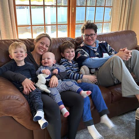 <p>Dylan Dreyer Instagram</p> Dylan Dreyer and Brian Fichera with their kids, Calvin, Oliver, and Russell