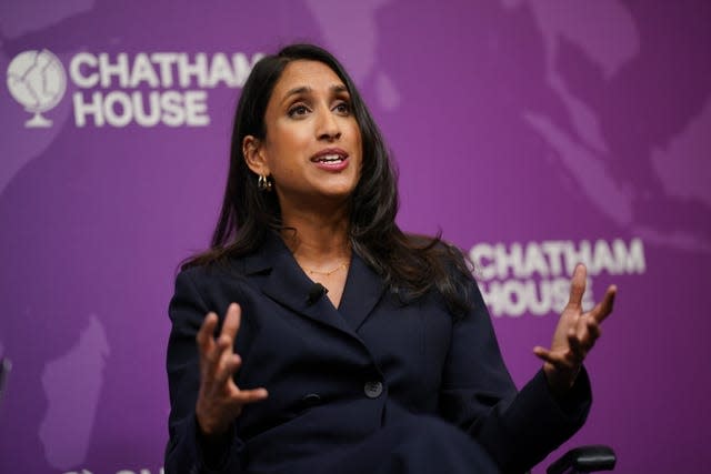 Secretary of State for Energy Security and Net Zero, Claire Coutinho, during a Q&A session after her keynote speech at the Energy Transitions Conference at Chatham House