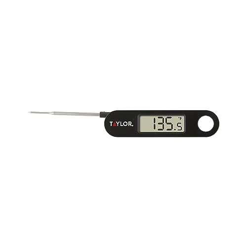 Taylor Instant Read Digital Meat Food Grill BBQ Cooking Kitchen Thermometer, Folding Probe, Black (AMAZON)